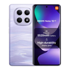 Xiaomi REDMI Note 15 Pro 5G – 120Hz 1.5K AMOLED Display, 200MP OIS Camera, 8GB RAM, 512GB Storage, 6580mAh Battery, Mist Purple (MZB0MCLEU)