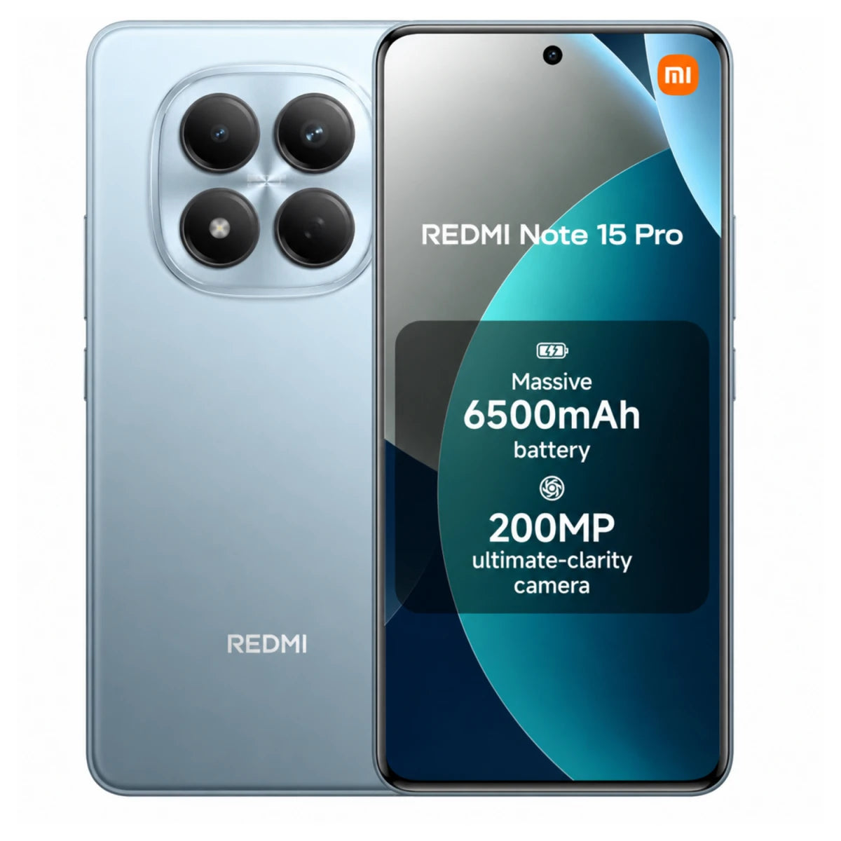 Xiaomi REDMI Note 15 Pro 4G – 120Hz AMOLED Display, 200MP OIS Camera, 12GB RAM, 512GB Storage, 6500mAh Battery, Glacier Blue (MZB0MGKEU)