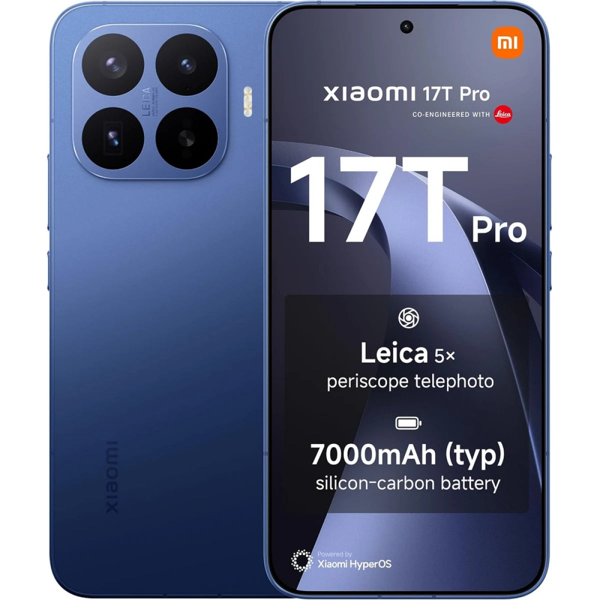 Xiaomi 17T Pro 5G – 6.83-inch 144Hz 1.5K AMOLED Display, Leica 50MP Triple Camera, 12GB RAM, 512GB Storage, 7000mAh Battery, Deep Blue (MZB0NIWEU)