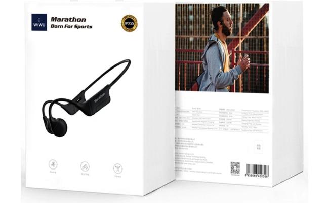 Wiwu Marathon Ma1 Wireless Bone Conduion Headphone, 5 Hours Music Time, Bluetooth 5.0, 10m Transmission Distance Black Wiwu Marathon Ma1 Wireless Bone Conduion Headphone, 5 Hours Music Time, Bluetooth 5.0, 10m Transmission Distance Black