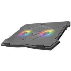 Meetion CP2020 LED Backlight Gaming Notebook Cooling pad, Adjustable Ergonomic Design & Non-Slip Baffle For Laptop From 9"-14" w/ Silent Dual Fan & USB*2 | CP2020 | - CompuMe