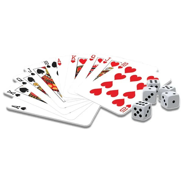 AMBASSADOR CLASSIC GAMES 2 DECKS PLAYING CARDS & 5DICE