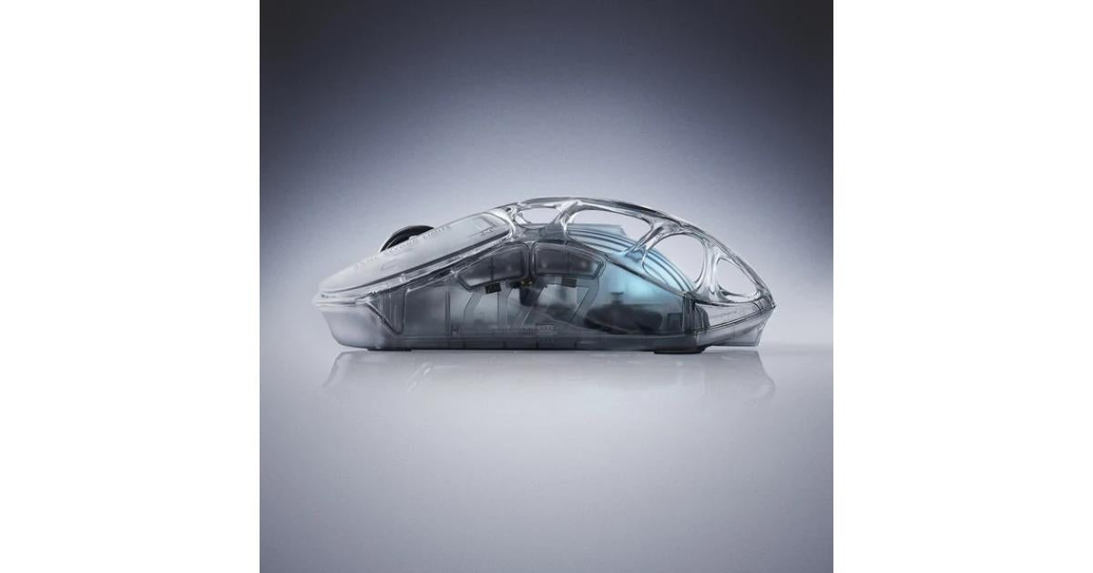GravaStar Mercury X Air Gaming Mouse With 32,000 DPI , PAW 3950 Sensor – 8K Wireless Dongle Included, Tri-mode (Wired / Bluetooth 5.1 / 2.4GHz Wireless).