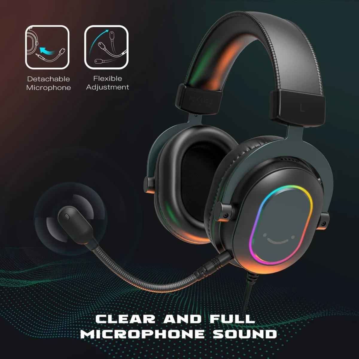 FIFINE RGB headset for computer setup