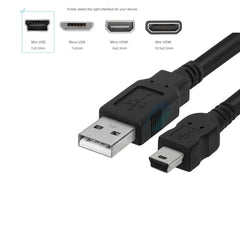 USB 2.0 Cable USB Type-A to Mini USB 5-Pin Male 1M