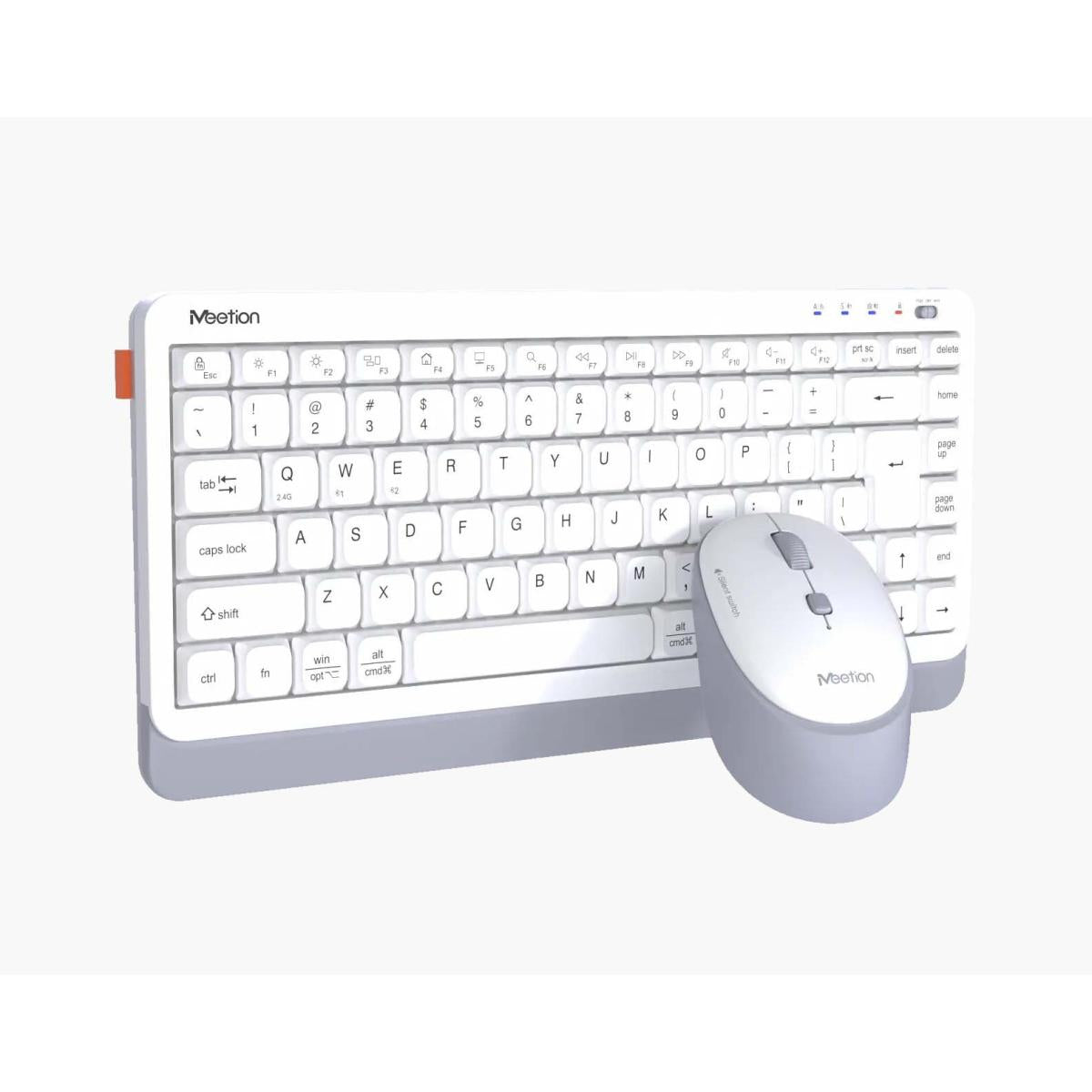 Meetion Mini5000 Silent Dual-Mode Mini Office Wireless keyboard & Mouse Combo -White