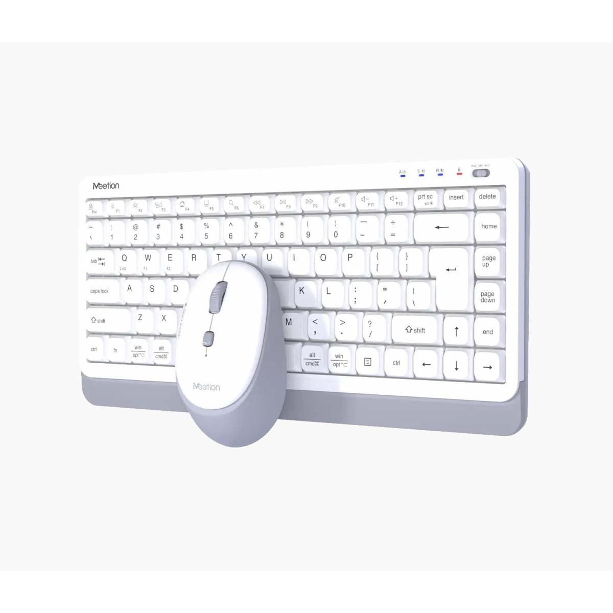 Meetion Mini5000 Silent Dual-Mode Mini Office Wireless keyboard & Mouse Combo -White