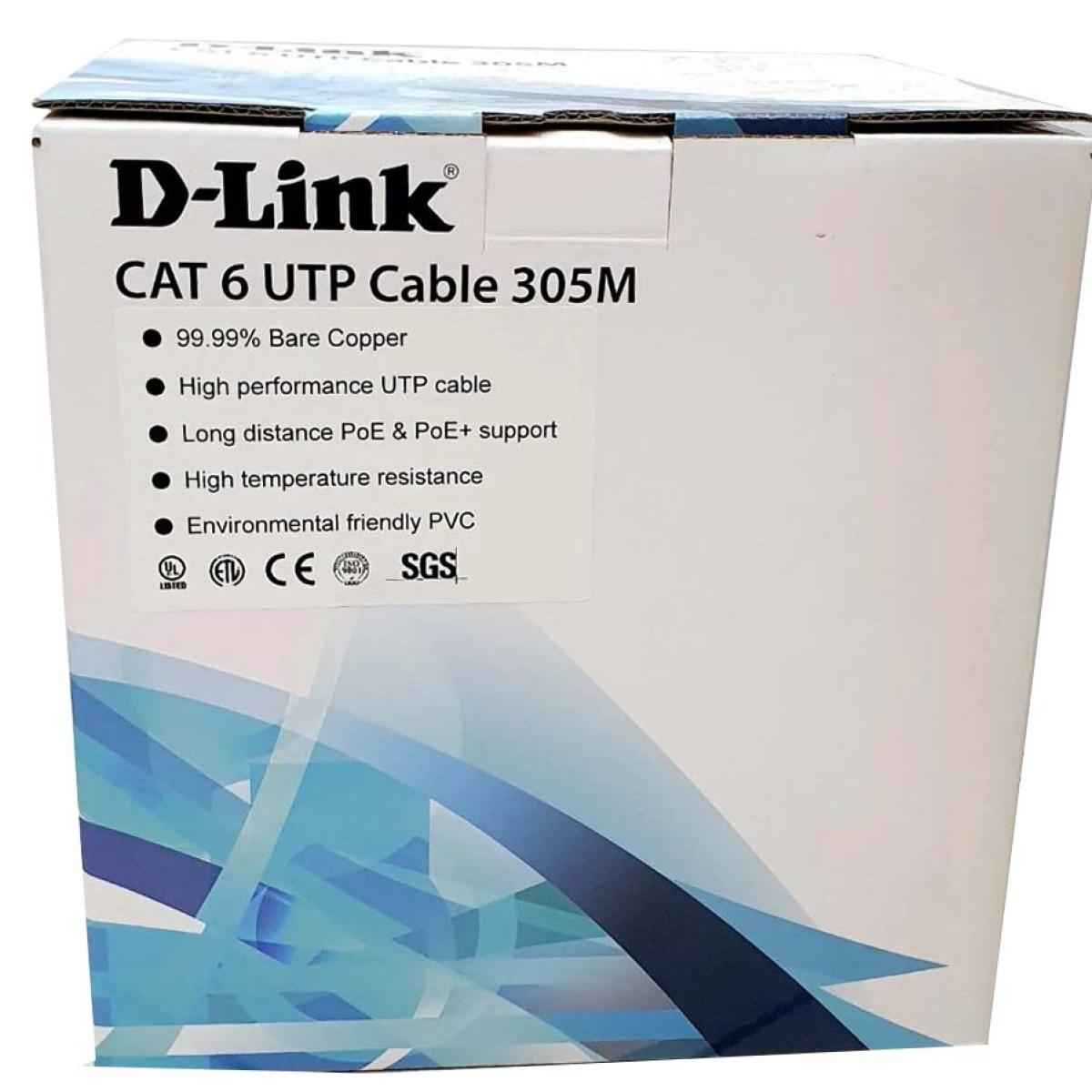 D-Link NCB-C6UGRYR-305-24 Cat6 UTP 24AWG Cable-305m/Roll