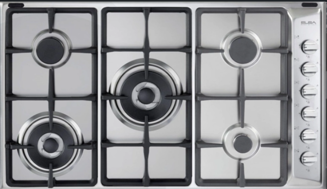 Elba Built in Gas Hob, 90Cm, 5Burners, Stainless Steel - E95-565- XD