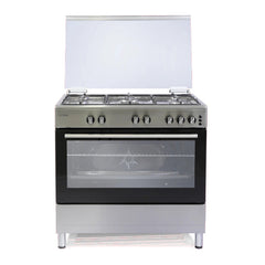 Electromatic Stoves Gas Cooker, 90Cm, 5Burners, Silver - EFC 902 X-FP/F