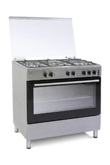 Electromatic Stoves Gas Cooker, 90Cm, 5Burners, Silver - EFC 902 X-FP/F
