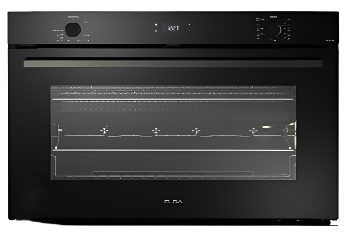 Elba Built in Gas Oven, 90Cm, 8Functions, 106Lit, Black - ELIO G90 BK