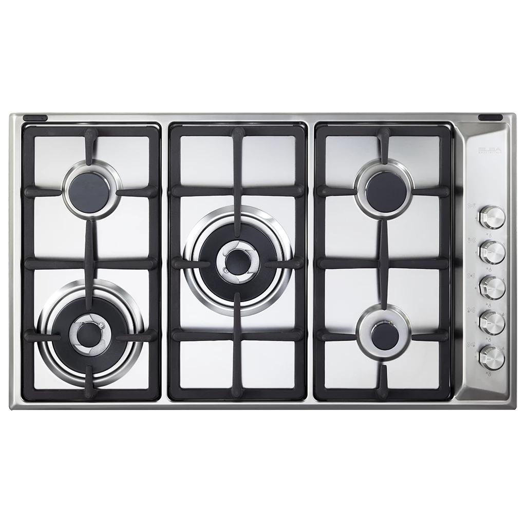 Elba Built in Gas Hob, 60Cm, 5Burners, Stainless Steel Body - EN95-565 XD