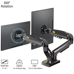 NORTH BAYOU F160 DUAL MONITOR DESK MOUNT STAND FOR 17 - 27 inch MONITORS
