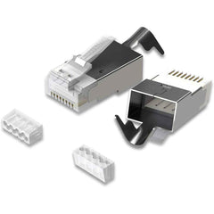 D-Link NPG-6A2MET502-50 RJ45 Connectors Cat6A Ethernet Shielded Modular Plugs Pack of 50
