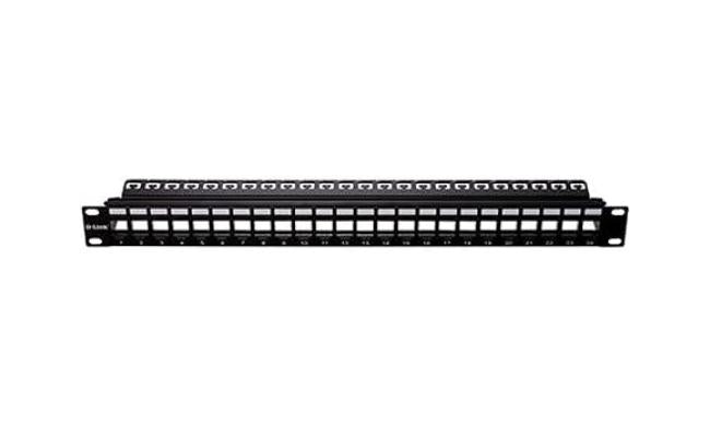 D-Link Npp AL2BLK241 24 Port Unloaded Patch Panel for Shielded CAT5E/CAT6 Keystone Jacks