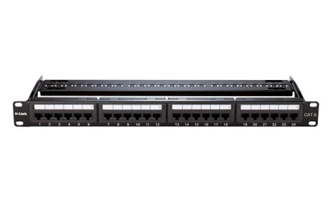 D-Link Npp C61BLK241 24 Port CAT6 Utp Loaded Patch Panel, wired, networking