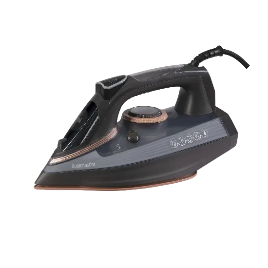 Gold Master Steam Iron, 450Ml, 2600Watts, Black - GM-7639