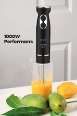 Gold Master Hand Blender, 4Blades, 1000Watts, Black - GM-7244R