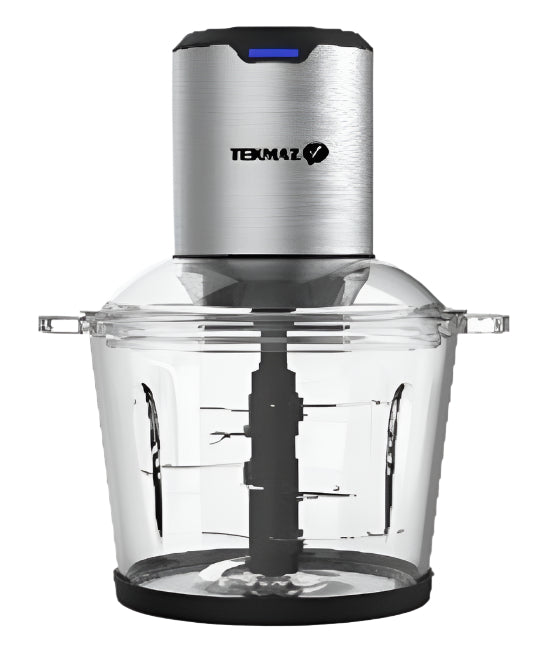 Tekmaz Chopper Glass Bowl, 2Speeds, 3Lit, 1000Watts, Stainless Steel - NAS-CH1000