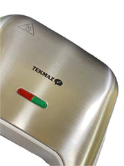 Tekmaz Grill with Garnete Plate, 4pieces, 750Watts, White - NAS-GS03