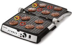 Gold Master Grill Heat Control Levels GRILL, 6Pices, 2000Watts, Silver - GM-7450R