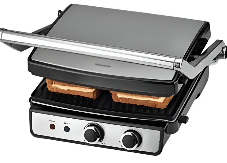 Gold Master Grill 2 in 1, 2000Watts, Stainless Steel - GSM-7409