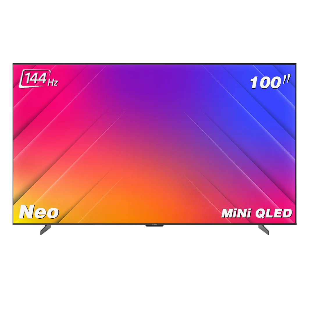 G-Guard Mini LED TV 100Inch QLED 4K, Google TV licensed, 4HDMI & 2USB, 144Hz - LED GG-100 CQG Neo