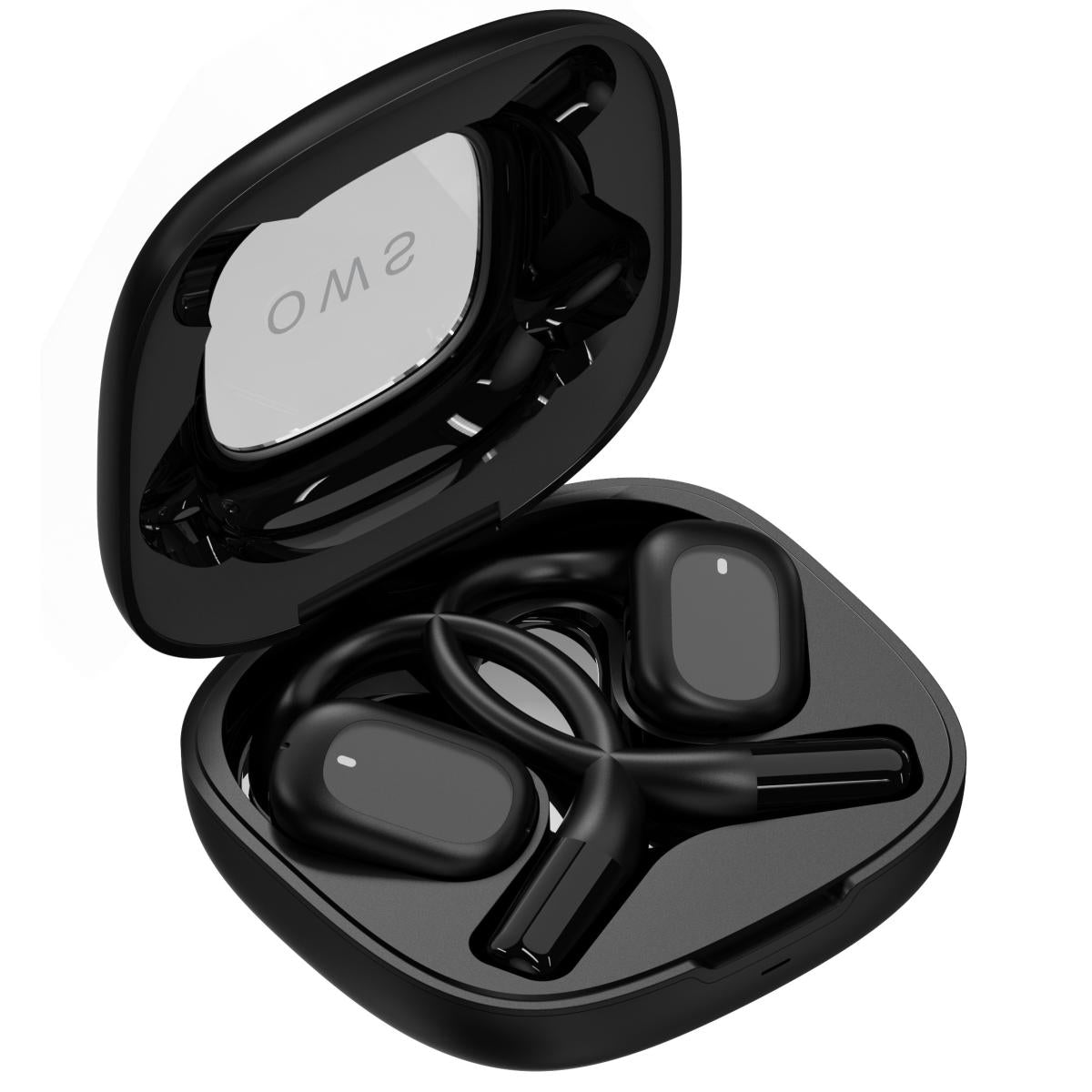 Wiwu O100 Openbuds True Wireless Bluetooth Earphone Noise Cancelling Up to 30 Hours Black