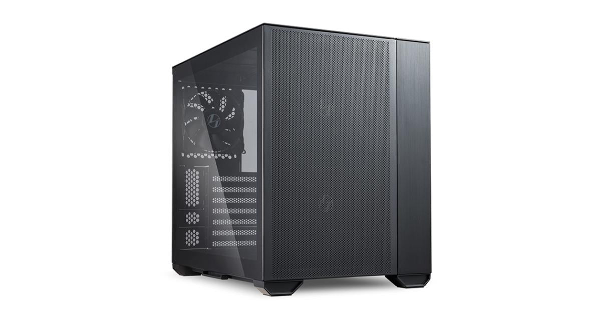 Lian Li O11 AIR MINI (Black) Mini Tower Tempered Glass Gaming Case w/ 3 Fans Installed & Super Fine Mesh Front & Sides
