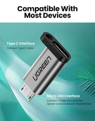 Ugreen 50590 Micro Usb To Usb Type C Adapter
