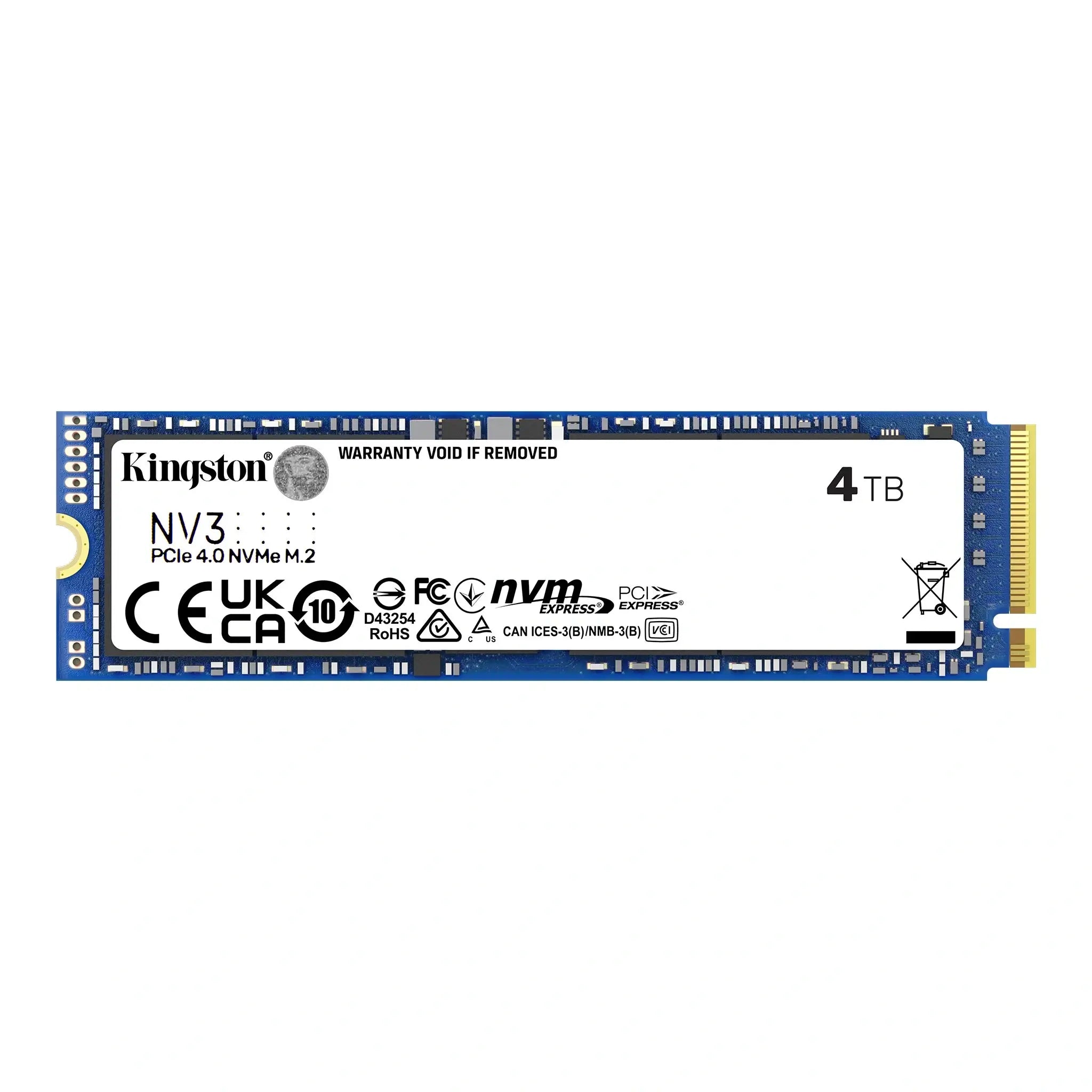 Kingston NVMe PCIe solid state drive for data storage