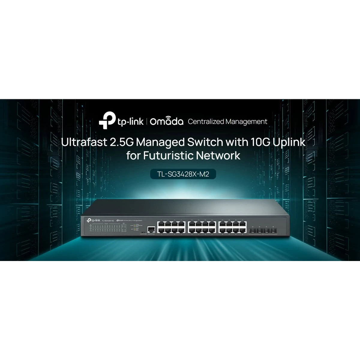 TP-Link JetStream TL-SG3428X-M2 | 24 Port Multi-Gigabit L2+ Managed Switch | 24 x 2.5 Gig Ethernet Ports, 4 x 10 Gig SFP+ Ports | 10 G Bandwidth | Support Omada SDN