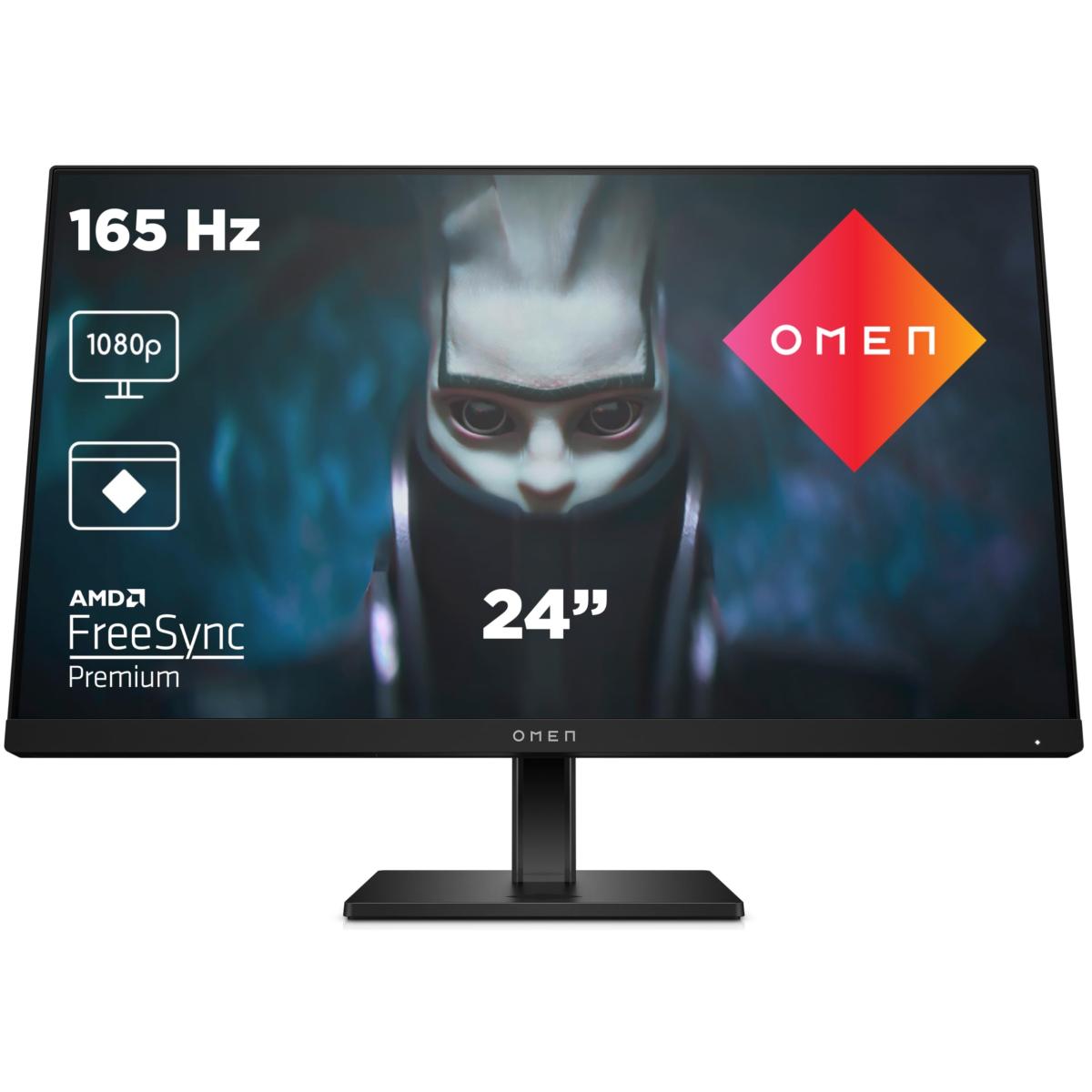 Omen By Hp 24 Fast Ips Full Hd 165hz 1ms 99% Srgb 90% Dci P3 Eyesafe® Certified Amd Freesync™ Premium Fully Adjustable Stand W/ 2x Hdmi 2.0 & Displayport