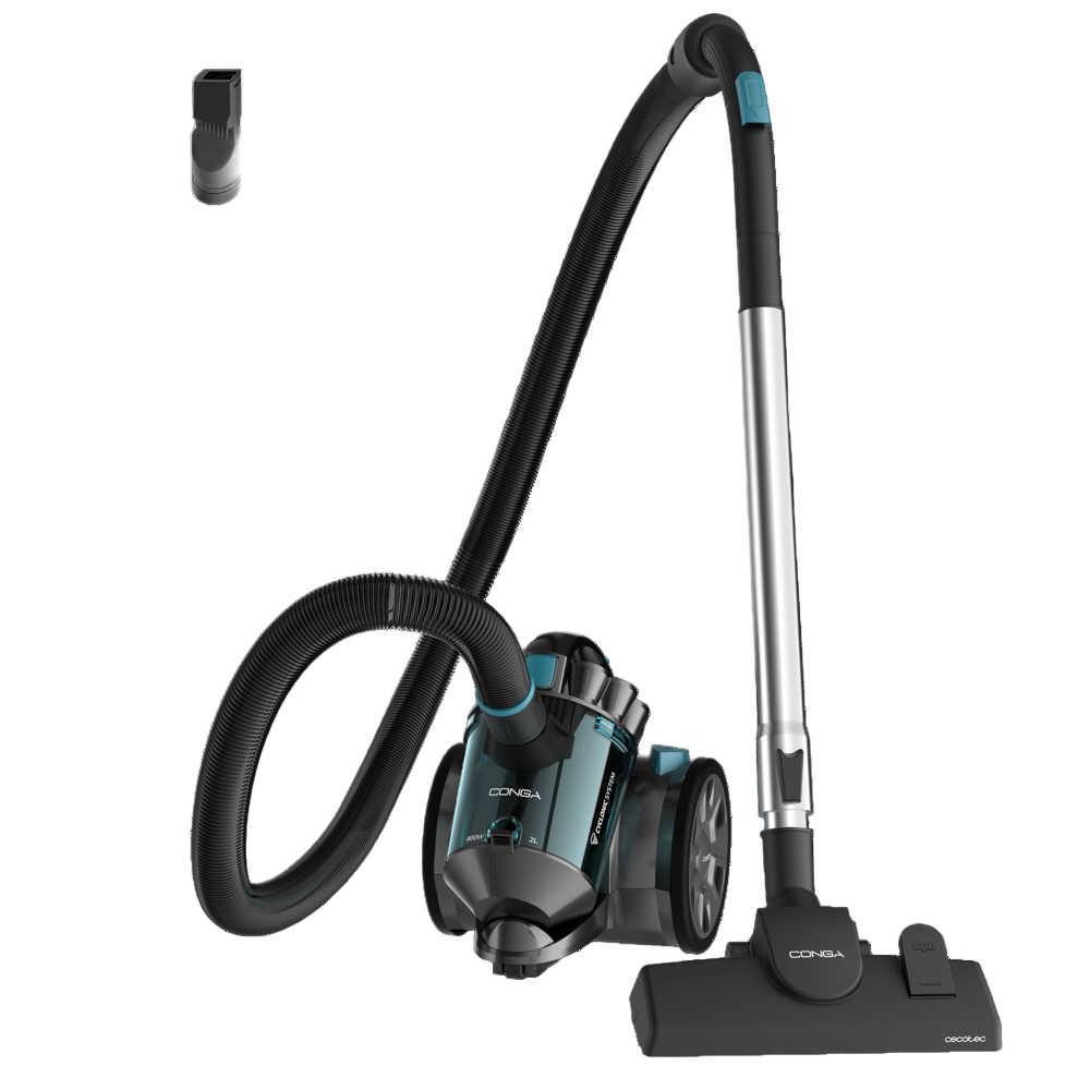 Cecotec Conga Cyclonic X-Treme Canister Vacuum Cleaner, 2Lit, 800Watts, Black - 8600