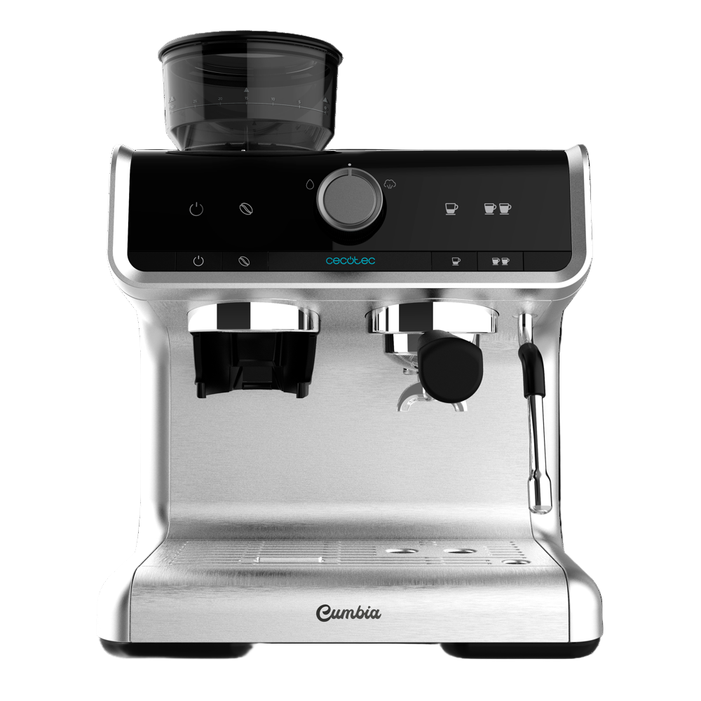 Cecotec Cumbia Espresso Coffee Machine, Espresso 20 Barista Cream, 2.5Lit, 850Watts, Stainless Steel - 1589
