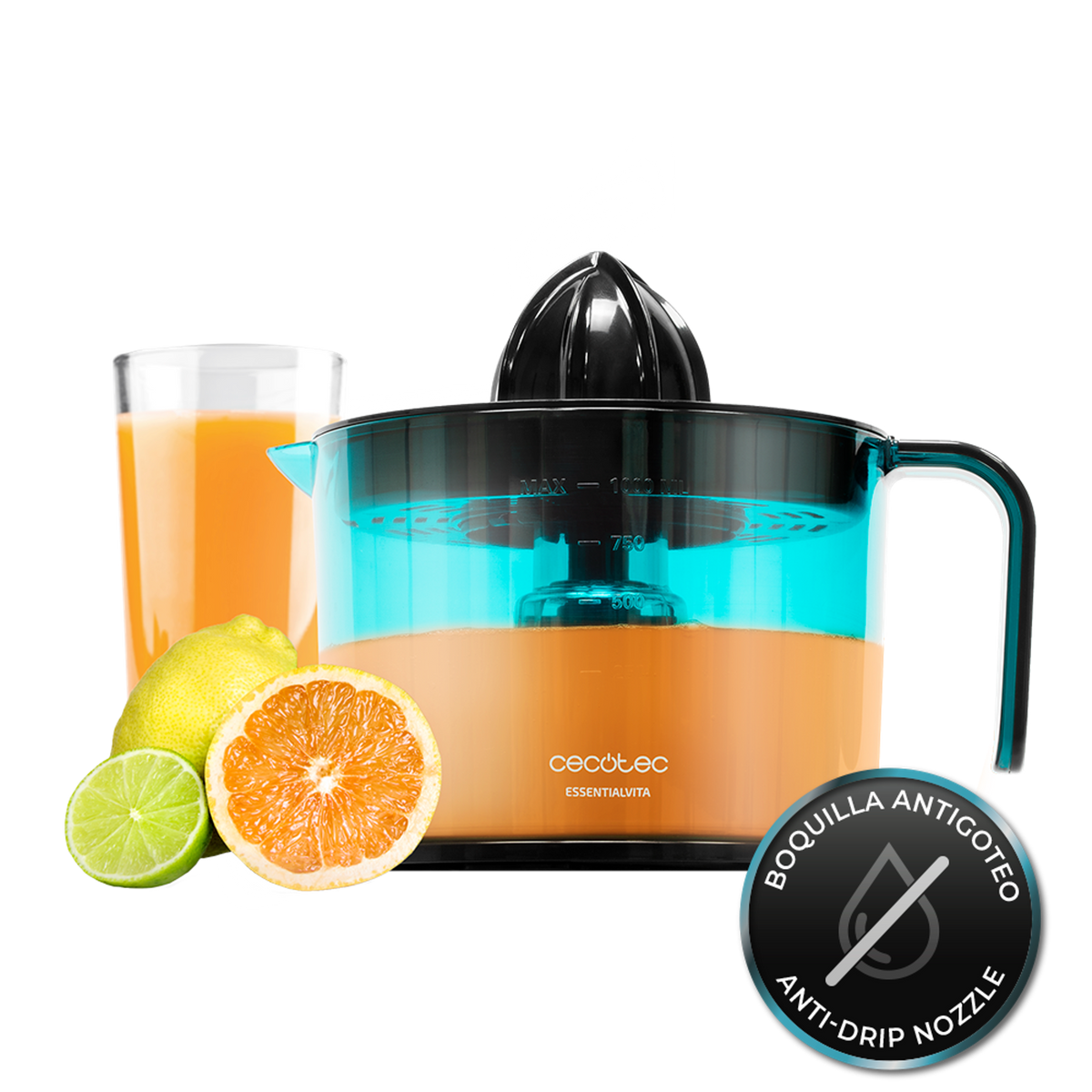 Cecotec Electric Citrus Juicer, Essential Vita, 500Ml, 45Watts, Black - 4148
