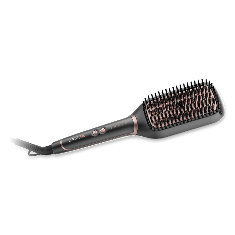 Cecotec Instant Care Square Brush, Hair straightening brush with adjustable temperature, 50Watts, Black - 1913