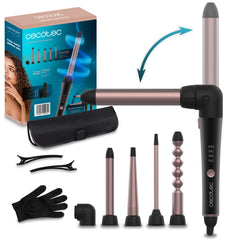 Cecotec Surf Care Multi Waves, Ceramic straightener, 8 in 1, 80Watts, Black - 969