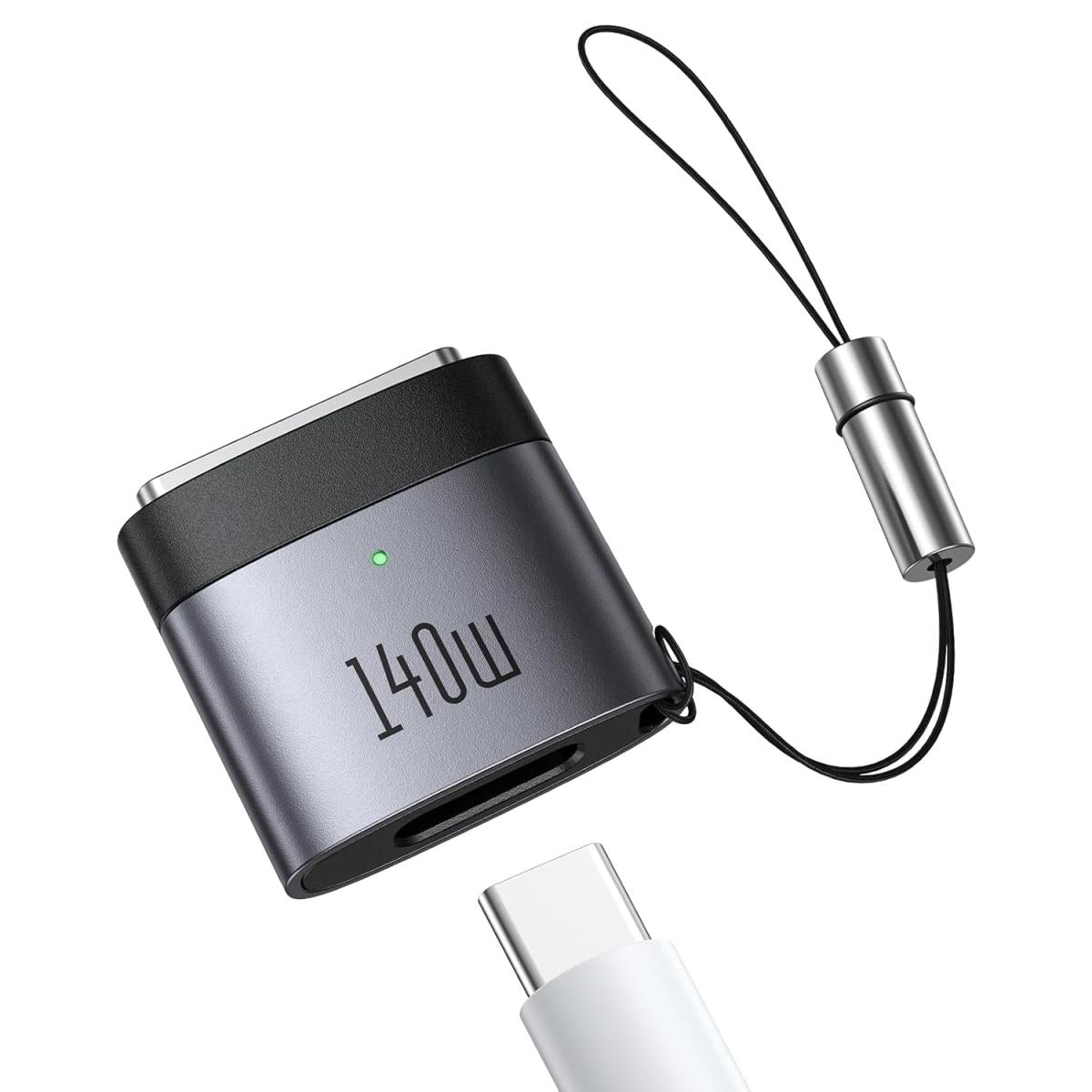 Mcdodo Ot 6850 140w Usb C To Magsafe 3 Adapter With Lanyard, Portable And Lightweight Magsafe To Usb C Adapter Fit For Macbook Pro M1 M2 M3 (2021 2023 2024) 14"/16", Macbook Air M2 M3(2022 2023 2024) 13"/15"