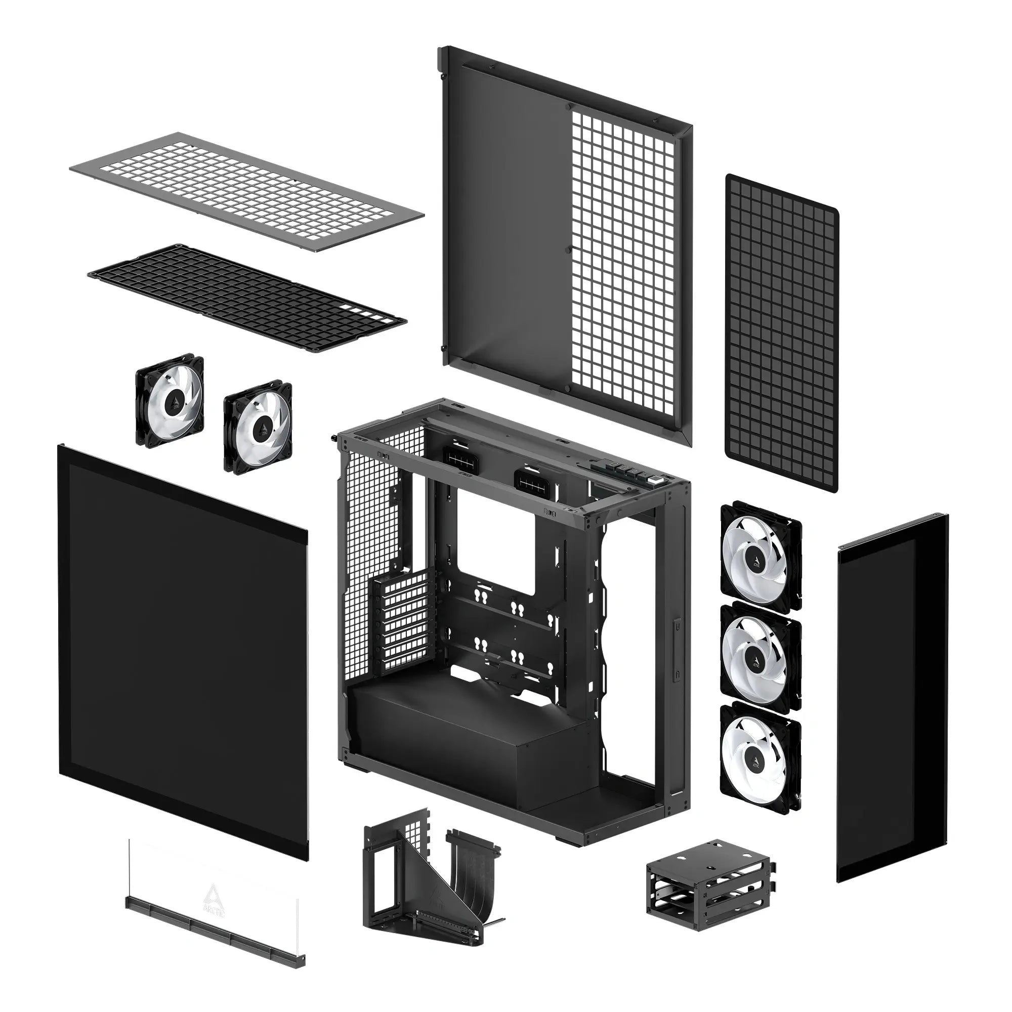 Arctic Xtender Vg Black Mirror Glass Premium E Atx Pc Gaming Case With Vertical Gpu Mounting Arctic Xtender Vg Black Mirror Glass Premium E Atx Pc Gaming Case With Vertical Gpu Mounting