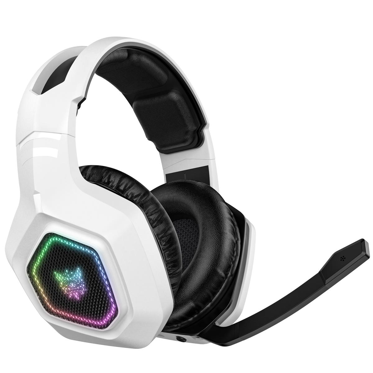 ONIKUMA B100 Best Gaming Headset Tri-modal 2.4G Wireless Gaming Headphones for Ps5 Noise Cancelling Headset with Mic - White