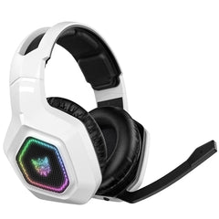 ONIKUMA B100 Best Gaming Headset Tri-modal 2.4G Wireless Gaming Headphones for Ps5 Noise Cancelling Headset with Mic - White