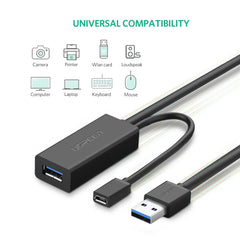 Ugreen 20827 Usb 3.0 Active Extension Cable 5gbps 10m
