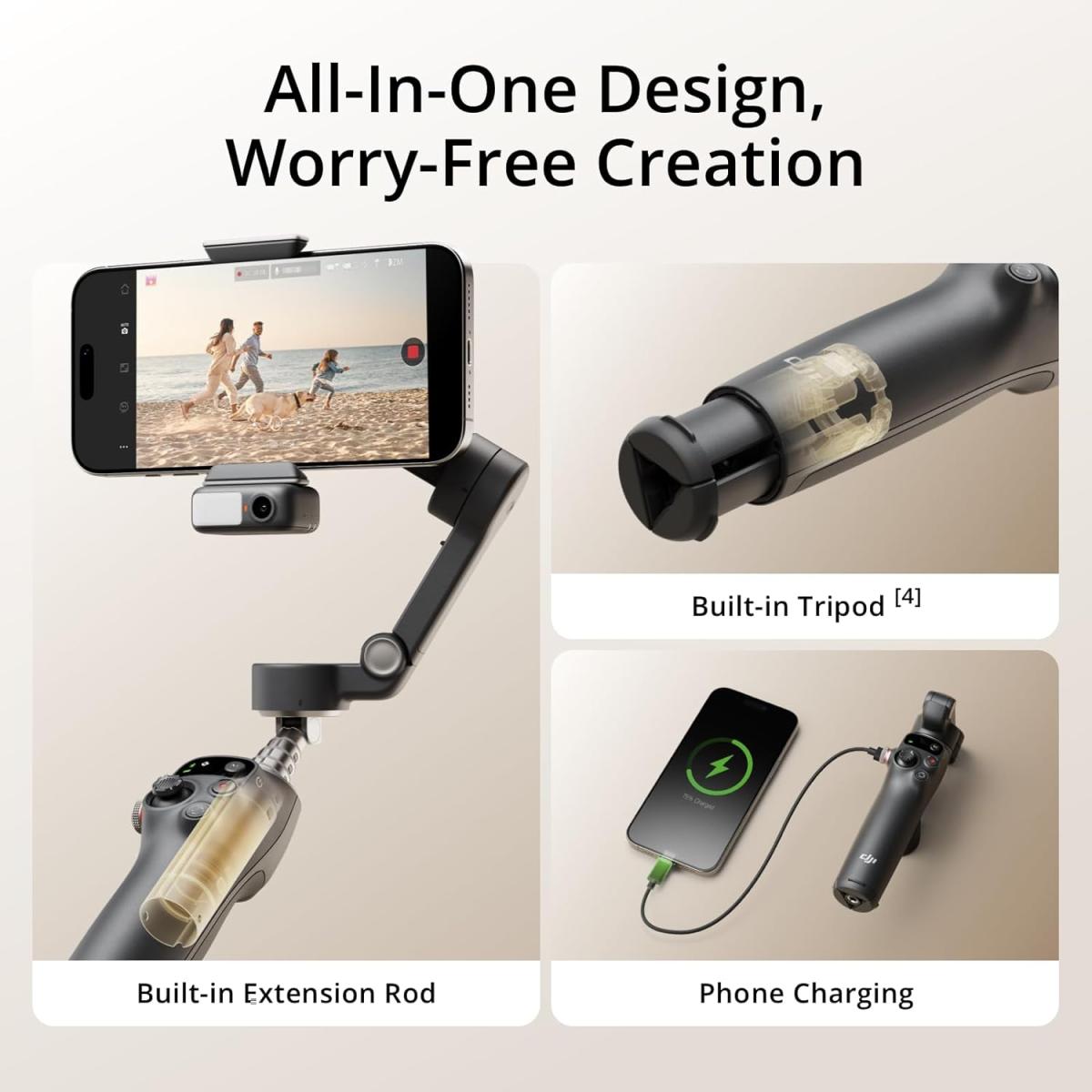 Dji Osmo Mobile 7p Gimbal Stabilizer For Iphone, Android, Native Tracking, Lighting, 3 Axis Phone Gimbal, Quick Launch, One Tap Edit, Built In Extension Rod & Tripod, 10hrs Use, Phone Charging Gray Dji Osmo Mobile 7p Gimbal Stabilizer For Iphone, Android, Native Tracking, Lighting, 3 Axis Phone Gimbal, Quick Launch, One Tap Edit, Built In Extension Rod & Tripod, 10hrs Use, Phone Charging Gray
