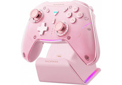 MACHENIKE G5 Pro Max Gaming Controller With Charging Dock RGB Wireless Gamepad Hall Effect Joystick Trigger For Switch PC Phone - Pink