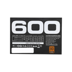 XFX Power Supply 600W 80 Plus Bronze certified