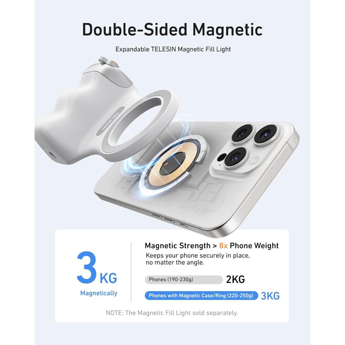 Telesin magnetic wireless Fun Shot Phone Camera Dslr Style Shutter Grip for Iphone