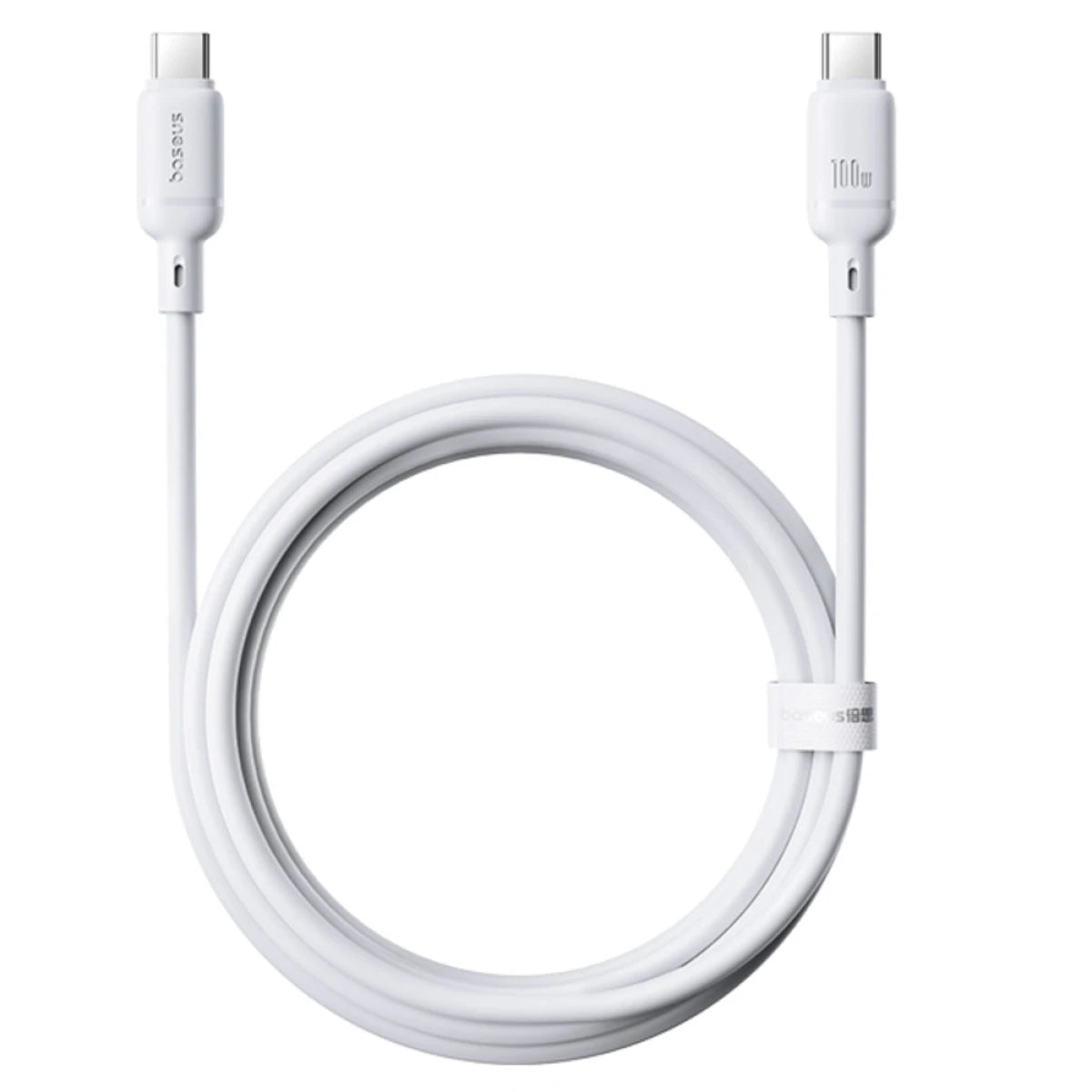 Baseus Silky Series USB-C to USB-C Fast Charging Cable 100W 2m – Cluster White