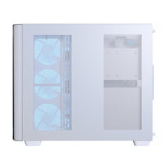 AeroCool P500C white ARGB cases Stylish with Panoramic View Dual Chamber ATX Mid